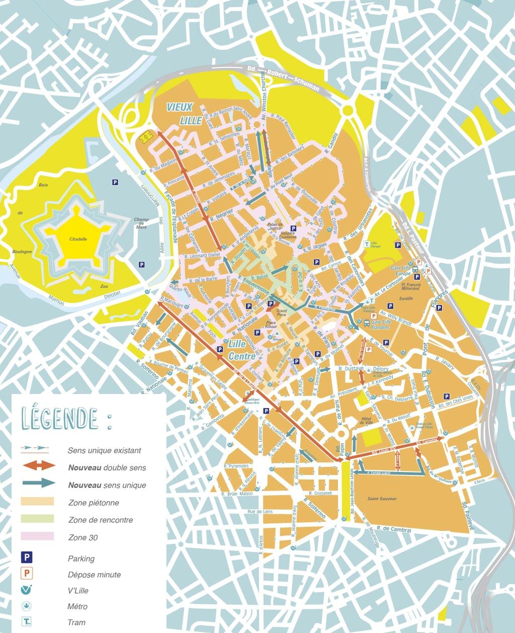 মানচিত্র এর Lille পৌরসভা