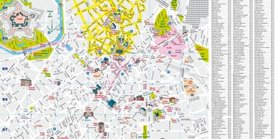 মানচিত্র এর Lille সেন্টার রাস্তার