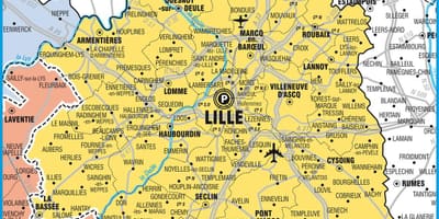 মানচিত্র এর Lille প্রদেশ